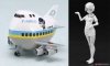 Hasegawa SP465 Egg Girls Collection 12 Sara Mayuki (CA) w/Airliner 1/20